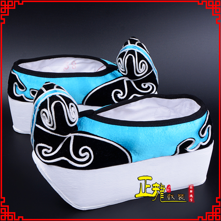 陕西京越剧黄梅戏古装男书生小生鞋云头鞋戏曲鞋云履 云头鞋