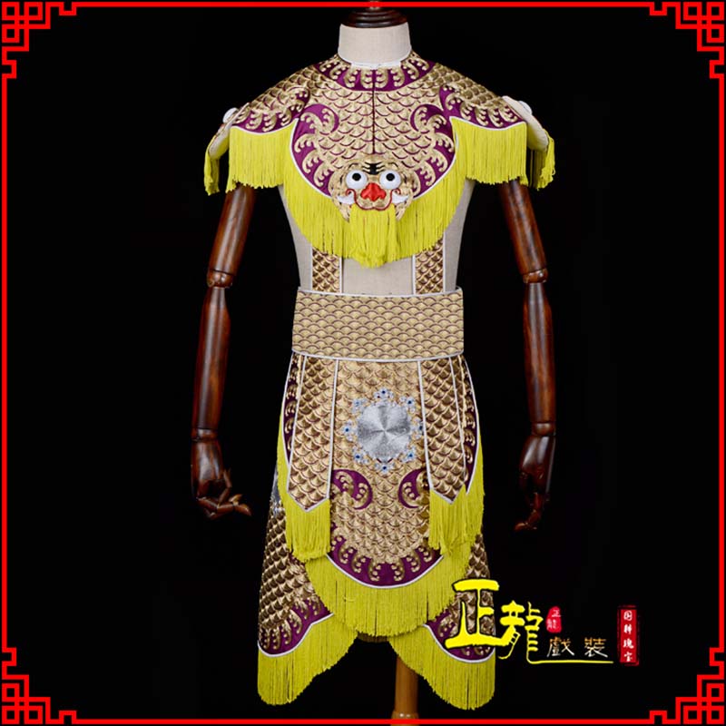 陕西武将士兵云肩鱼鳞侉子